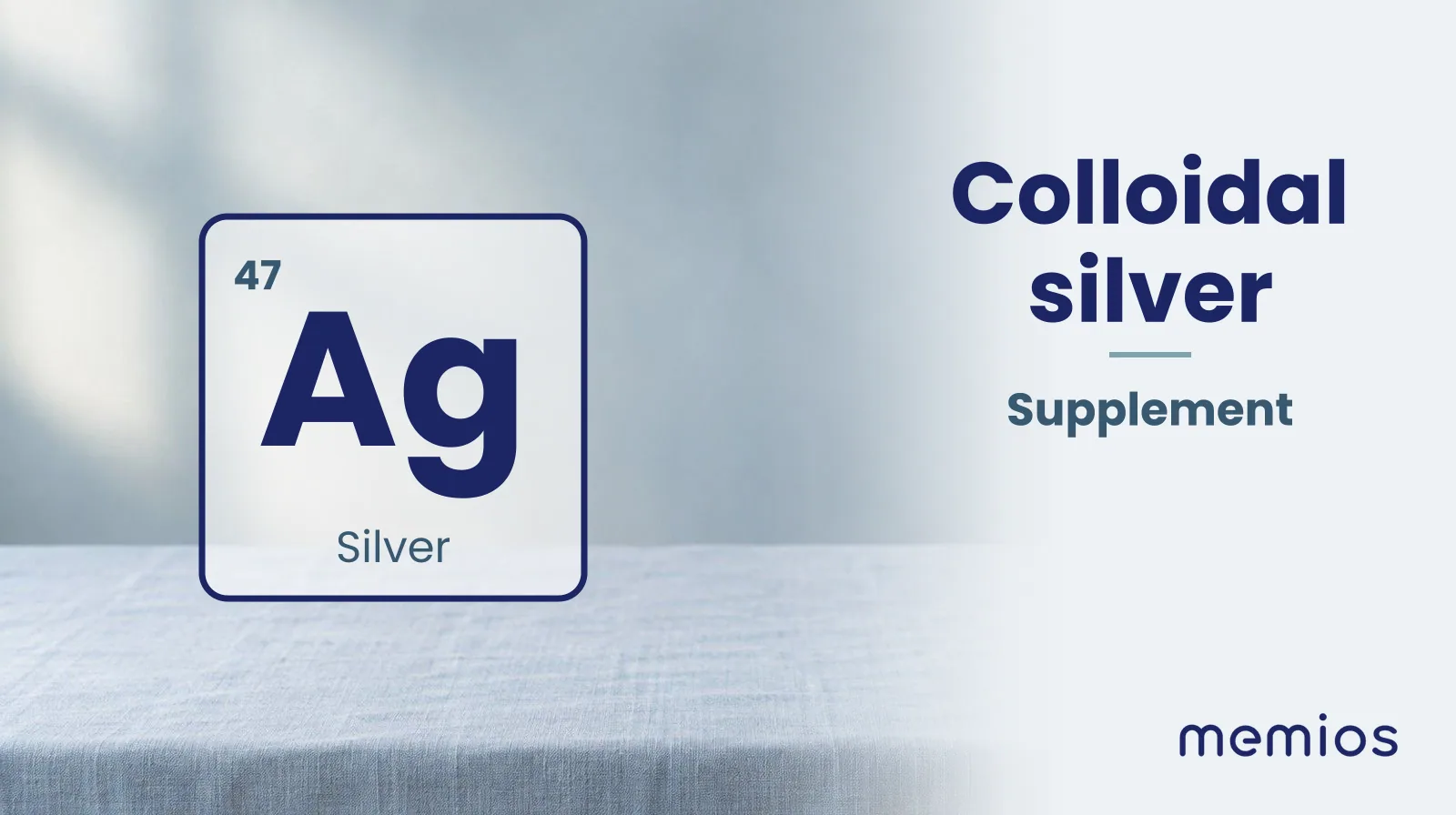 The chemical symbol Ag for Silver, drawn on pale linen.