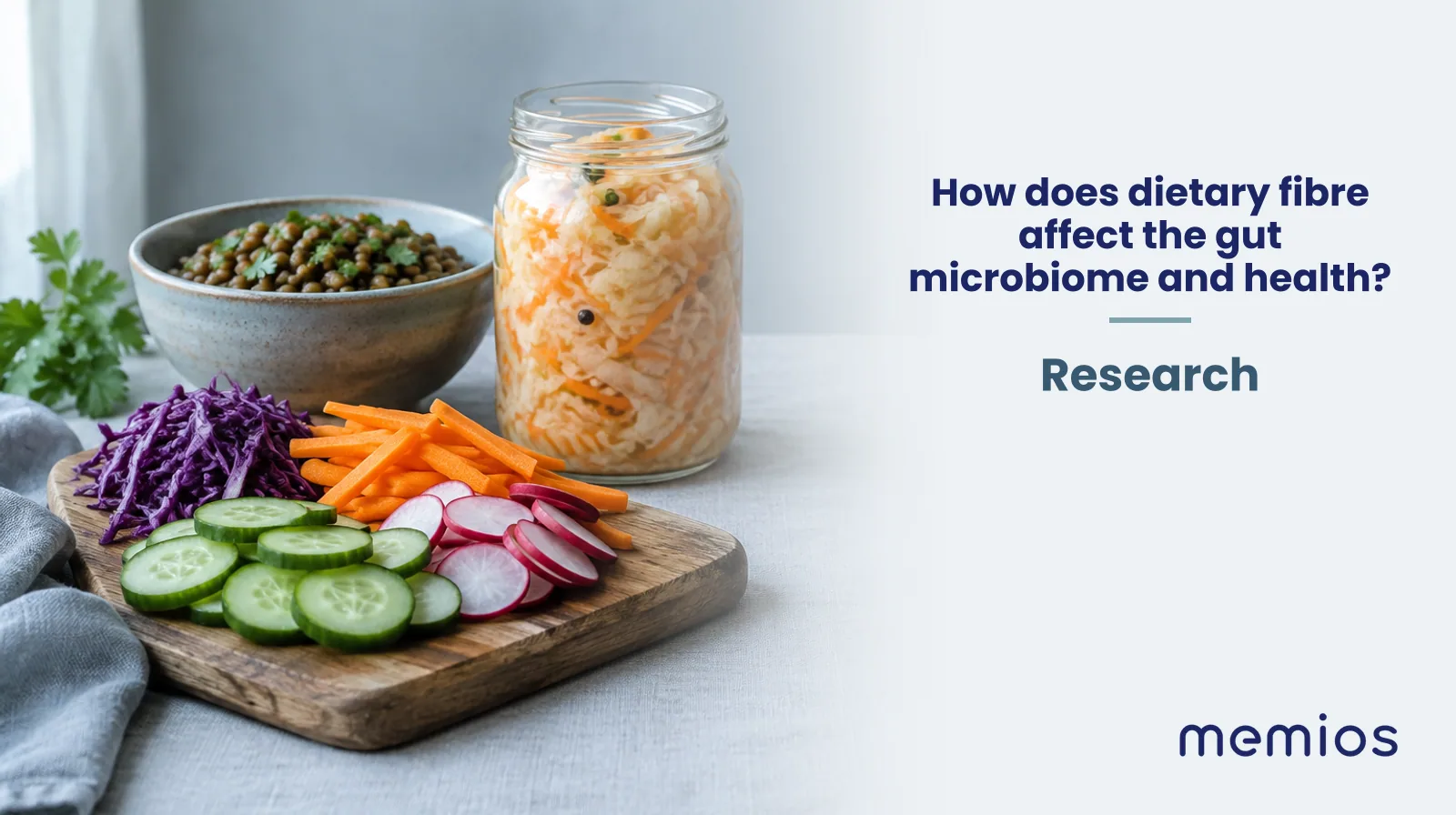 Photograph for How does dietary fibre affect the gut microbiome and health?: whole foods on pale linen.