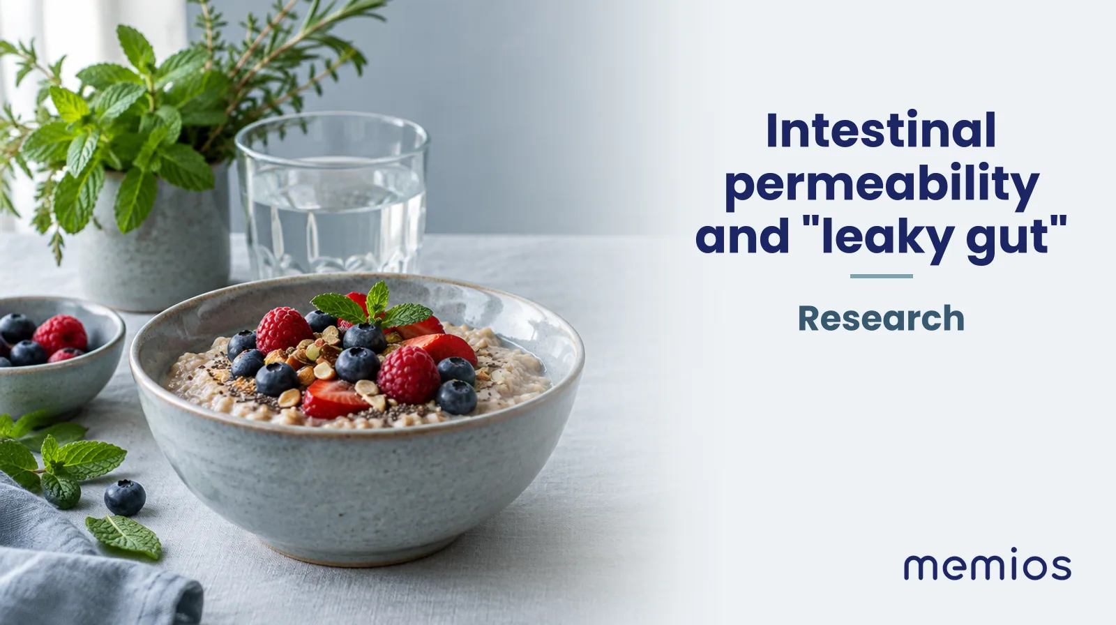 Photograph for Intestinal permeability and "leaky gut": whole foods on pale linen.